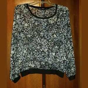 Mason Mackenzie Sheer Floral Blouse Top  Medium